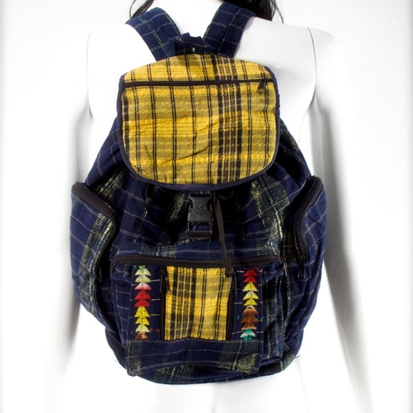 VTG 80\'s Native Guatemala Huipil Woven Backpack